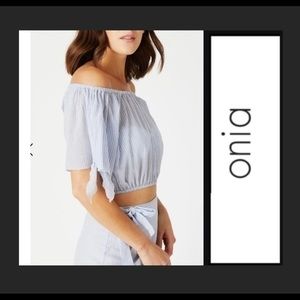 Onia Colette cover-up  crop top NWT large